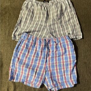 Jockey Women's Plaid Sleep Shorts Set in L Blue, Xl black & Pink with hearts